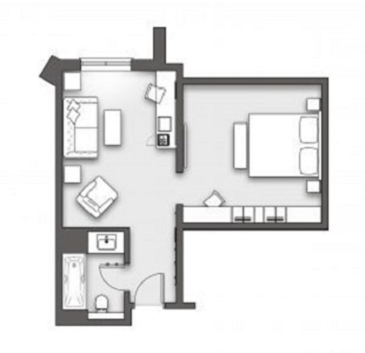 Boulevard Hotel Blackpool Chambre photo A studio apartment layout